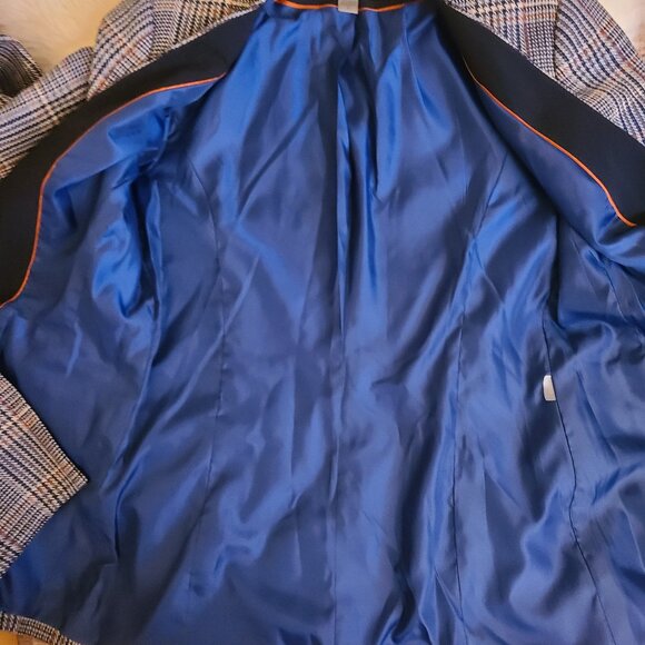 Calvin Klein Plaid Tweed Toggle Blazer - Picture 8 of 10